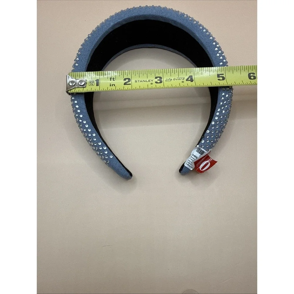 Claires Headband‎ Blue White Rhinestone Gems Hair Accessory Costume Cosplay